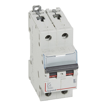 Legrand DX3 6000 Автоматический выключатель 10кА 2P 230/400В 1А 2 мод (D) 408023