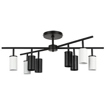 Lightstar LR728364374 Люстра RULLO 8х50W GU10 ЧЕРНЫЙ/БЕЛЫЙ (571728+214437-4+214436-4), шт