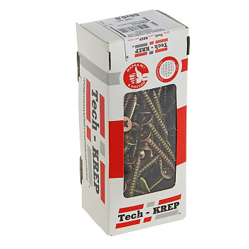 Tech-Krep Саморезы универсальные  60х6,0 мм (100 шт) желтые - коробка с ок. 102271