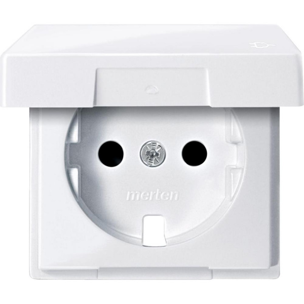 Купить SE Merten SM Бел Актив Центральная плата с крышкой для механизма розетки Schuko (MTN2340-0325)