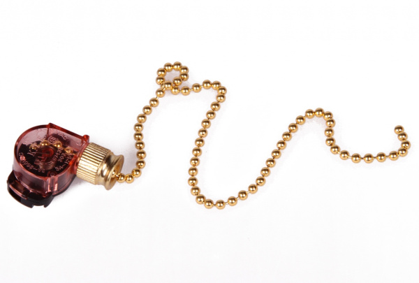 Купить REXANT Выключатель для настенного светильника (бра) с цепочкой 270 мм, золото 32-0102