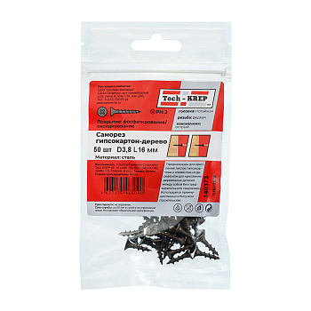 Tech-Krep Саморез ШСГД 3,8х16 (50 шт) - пакет 140373