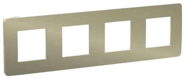 Купить SE Unica Studio Бронза/Бежевая Рамка 4-ная NU280851