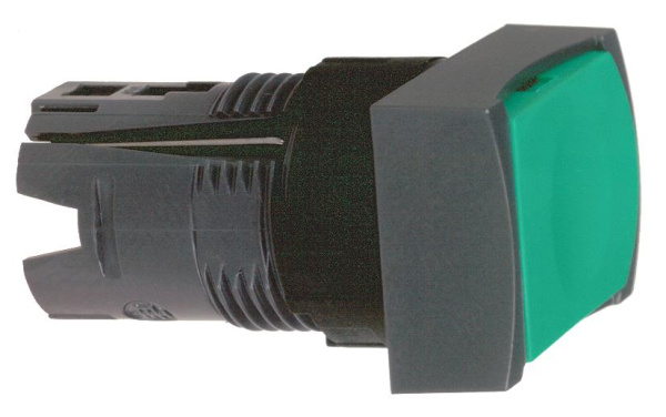 Купить SE Кнопка плоская прямоугольная зеленая ZB6DA3