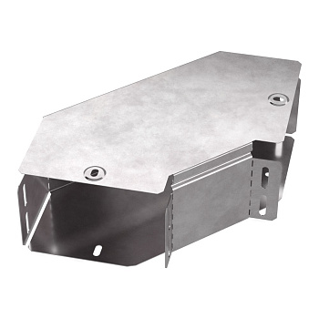 Промрукав Угол горизонтальный 90 градусов с крышкой Стандарт 150х100 PR16.0416