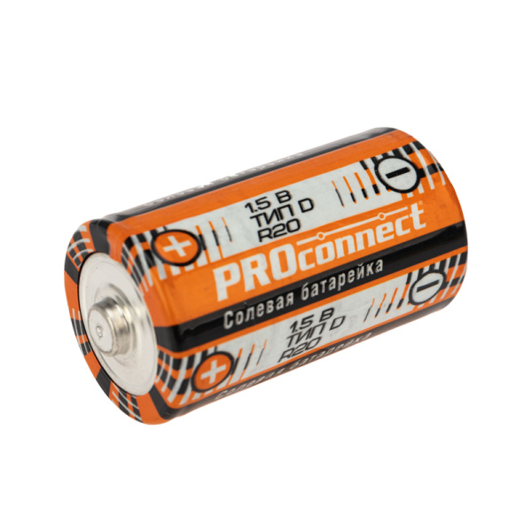 PROconnect Солевая батарейка D (R20) 30-0050