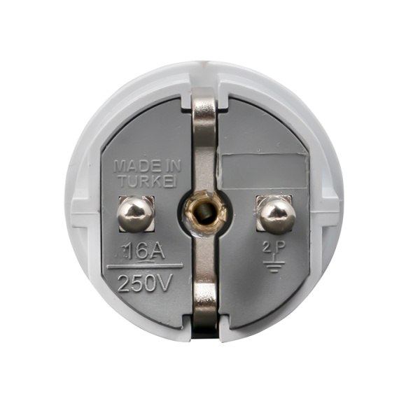 Купить EKF PROxima Вилка прямая усиленная с заземлением белая 16А 250В