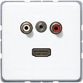 JUNG Мультимедиа-розетка, белый MACD1082WW