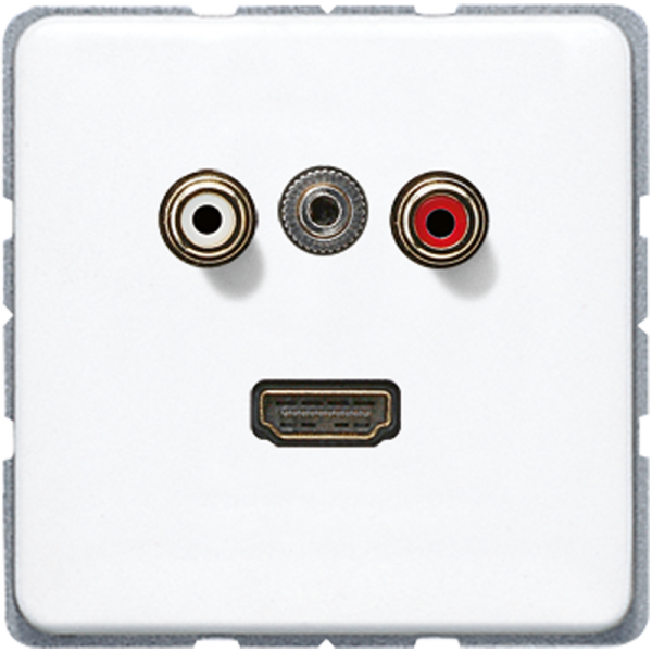 JUNG Мультимедиа-розетка, белый MACD1082WW