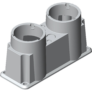 ABB Фланец OEZXC12L нижний (фланец II/C) для рубильников в пласт. боксе, под кабель 2xd20,5 + 2xd10 1SCA022560R5730