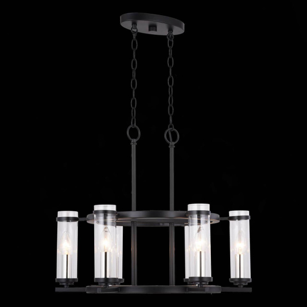 Купить ST LUCE SL334.403.06 Люстра подвесная  Черный, Никель/Прозрачный E14 6*60W