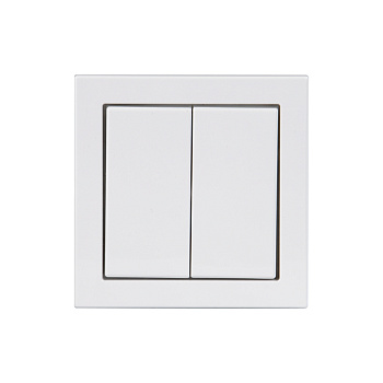 ABB Impressivo Бел Выключатель 2-клавишный, 1-полюсный, 16А/230В (схема 5), IP44 2TKA000173G1