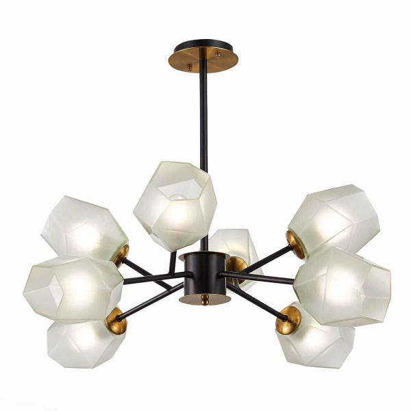 Evoluce SLE205102-08 Люстра потолочная Латунь, Черный/Белый E27 8*60W