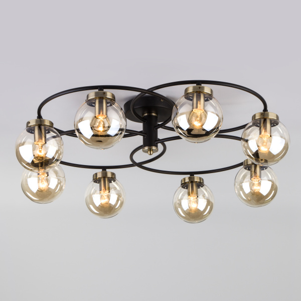 Eurosvet Потолочная люстра в стиле лофт 70104/8 черный a044723