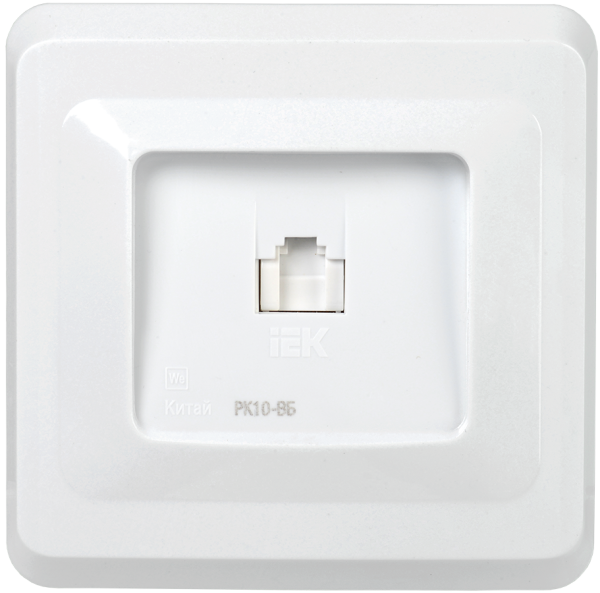 Купить IEK VEGA РК10-ВБ Розетка 1-ая комп. RJ45 Cat5e ВЕГА белый