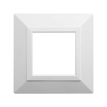 DKC Рамка из металла, "Avanti", белая, 1 пост (2 мод.)