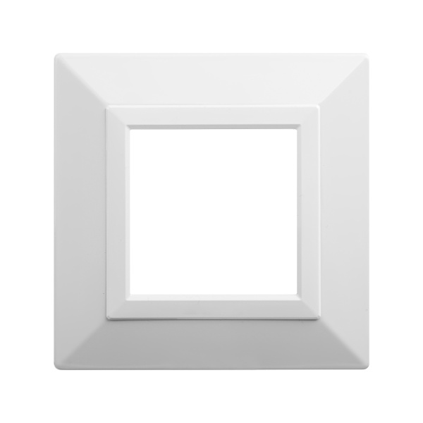 DKC Рамка из металла, "Avanti", белая, 1 пост (2 мод.)