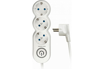 Jazzway Удлинитель 3 x 3.0 выкл, заземл., шторки .5034792