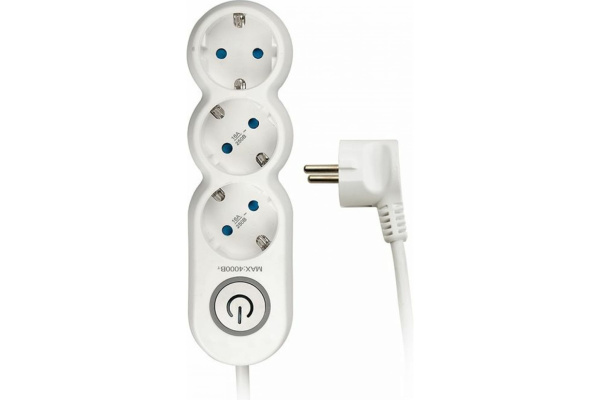 Jazzway Удлинитель 3 x 3.0 выкл, заземл., шторки .5034792