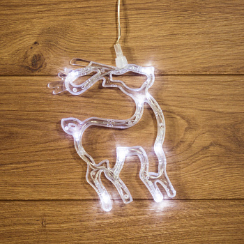 NEON-NIGHT Фигура светодиодная "Олененок" на присоске с подвесом, цвет белый 501-016