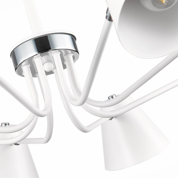 Купить Evoluce SLE106702-08 Светильник потолочный Белый,Хром/Белый E27 8*60W