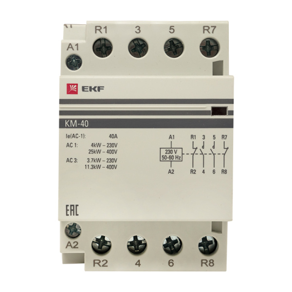 Купить EKF PROxima Контактор модульный КМ 40А 2NО+2NC (3 мод.)