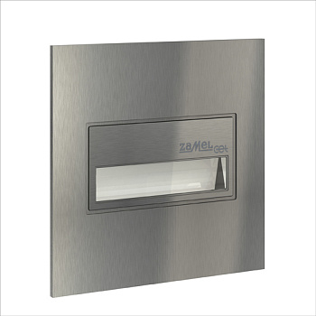 Zamel Светильник SONA Сталь/Тепл.бел. в монт.коробку, с квадратной рамкой 14V DC 14-211-22