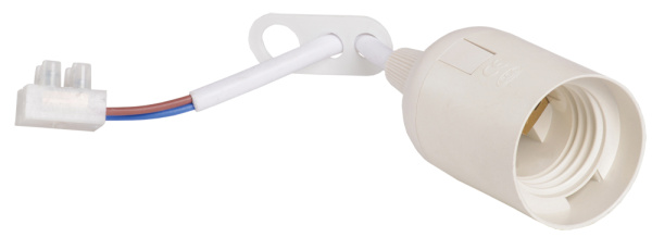 IEK Ппл27-04-К51 Патрон подвесной с шнуром, пластик, Е27, белый (50 шт), стикер на изделии,