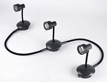 Lussole LOFT Металл/флекс Черный /  Металл Светильник настенно-потолочный GU10 5,5W GRLSP-9821-03