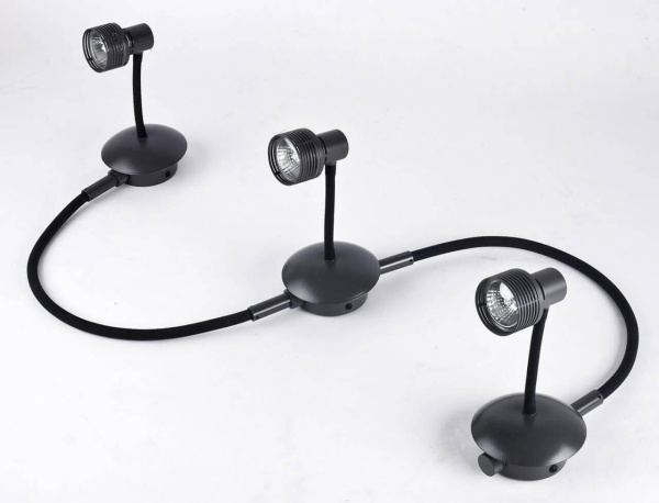 Lussole LOFT Металл/флекс Черный /  Металл Светильник настенно-потолочный GU10 5,5W GRLSP-9821-03