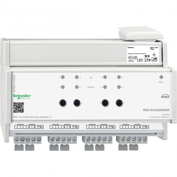 SE Merten KNX Диммер универсальный LED REG/4x230/250Вт MTN6710-0004