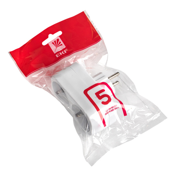 Купить EKF PROxima Разветвитель 2 гн. с/з плоский 16А 250B ARP16-2