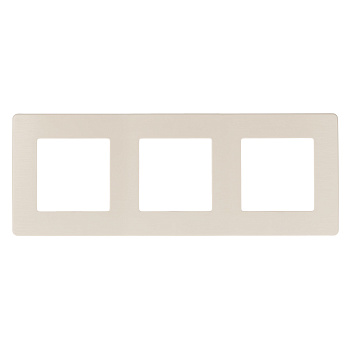 ЭРА Рамка для розеток и выключателей Серия 12 12-5103-02 на 3 поста, Сатин, слоновая кость