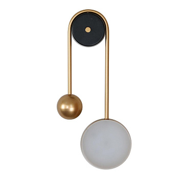 Kink Light 08436,19-33 Бра Деония черный/золото d24 h49 Led 12W (4000K)