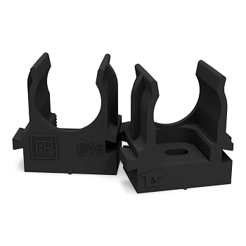 Промрукав Крепеж-клипса для труб для монтажного пистолета черная в п/э д16 (100шт/1100шт уп/кор) PR13.0131