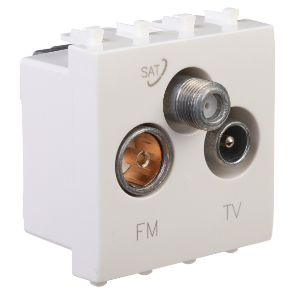 Купить DKC Розетка TV-FM-SAT модульная, "Avanti", "Белое облако", 2 модуля