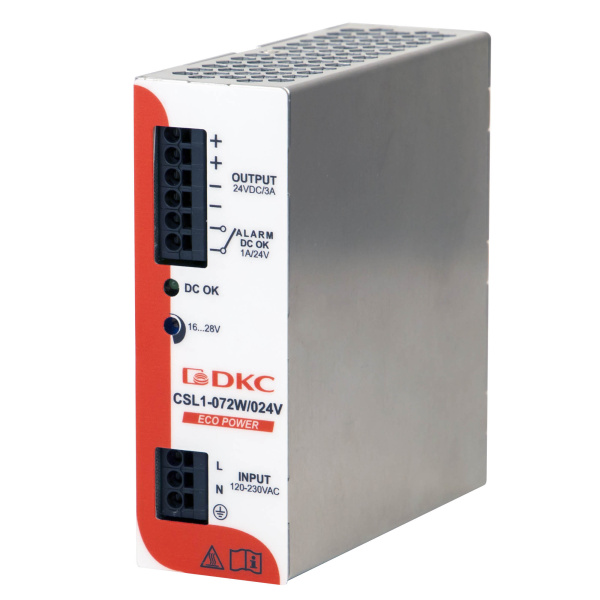 DKC Источник питания "ECO POWER", однофазный, 72Вт, 3А, 24В