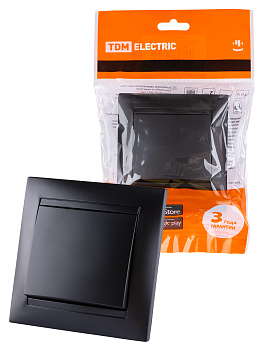 TDM Выключатель 1 кл. 10А графит "Лама" SQ1815-0601