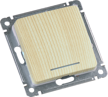 Hegel Мастер внутр Сосна ВС10-412-02 Выключатель 1-клавишный, с индикацией, механизм