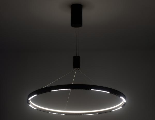 Купить Ambrella Светильник подвесной светодиодный FL5856 BK черный 40W 3000K/4200K/6400K D800*860 (без ПДУ)