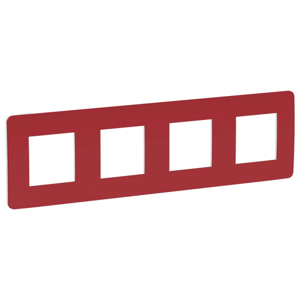 SE Unica Studio Красная/Белая Рамка 4-ная NU280813