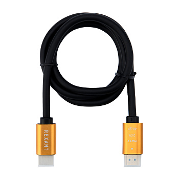 Кабель HDMI - HDMI 2.0 длина 1 метр (GOLD) Rexant 17-6102