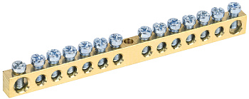 IEK Шина PEN земля-ноль 6х9мм 14/1 (14групп/креп по центр)