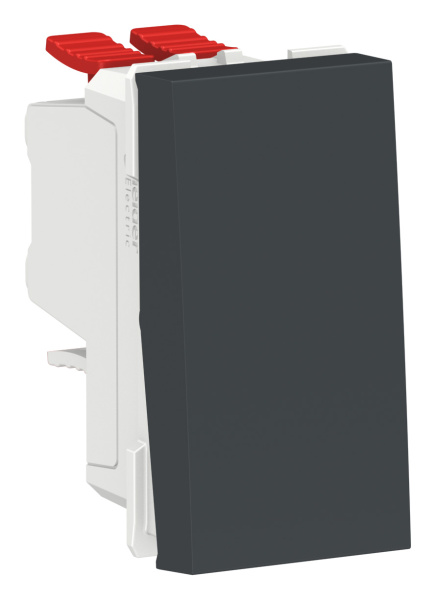 Купить SE Unica Modular Антрацит Переключатель 1-клавишный, перекрестный, сх. 7, 10 AX, 250В NU310554