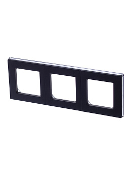 ABB EPJ Levit антрацит / дымчатый чёрный Рамка 3 поста 2CHH015030A6063