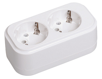 IEK Розетка переносная разб. К02 2 места CLASSIC