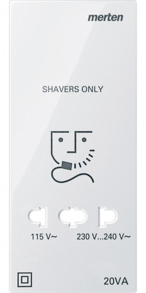 Купить SE Merten Бел Центральная плата розетки для электробритв MTN213619