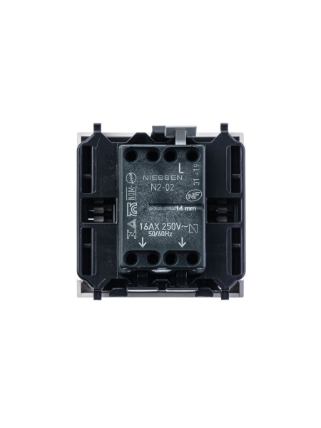 Купить ABB NIE Zenit Бел Переключатель 1-клавишный 2 мод 2CLA220200N1101