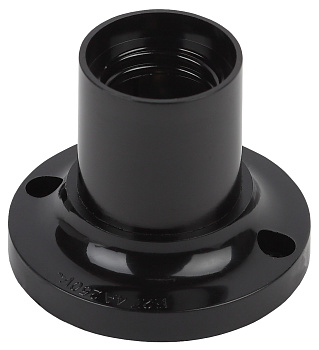 ЭРА ACS PTR/POT-E27-BAK-BL-BOX50 Черный Патрон Е27 потолочный бакелит