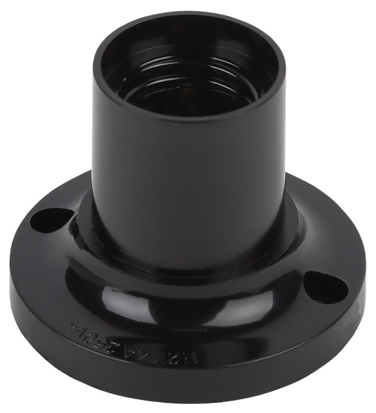 ЭРА ACS PTR/POT-E27-BAK-BL-BOX50 Черный Патрон Е27 потолочный бакелит